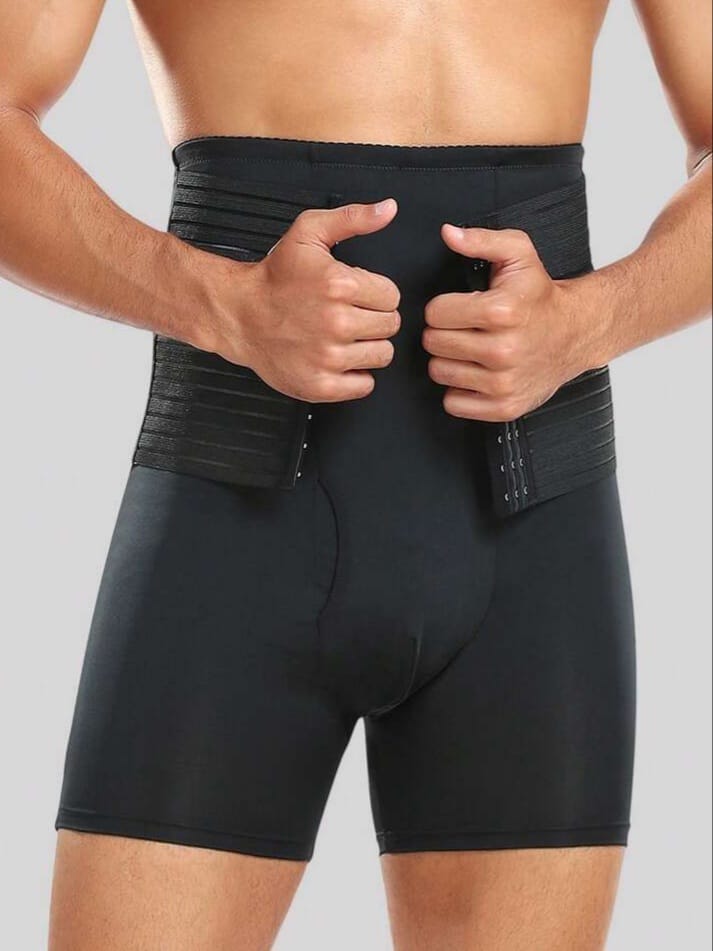 Men's High-Waist Compression Shapewear Shorts – Waist Trainer Tummy Control Boxer